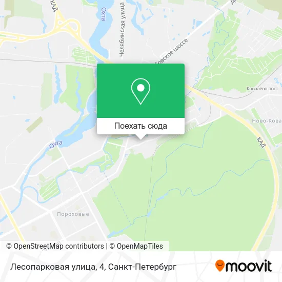 Карта Лесопарковая улица, 4