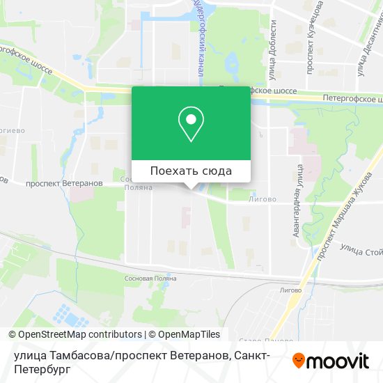 Карта улица Тамбасова / проспект Ветеранов