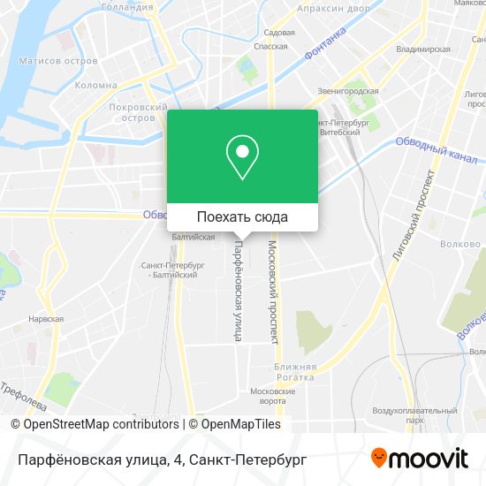Карта Парфёновская улица, 4