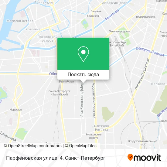 Карта Парфёновская улица, 4