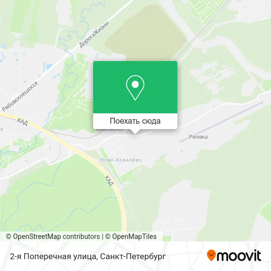 Карта 2-я Поперечная улица