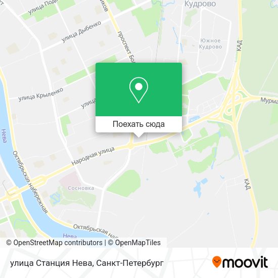 Карта улица Станция Нева