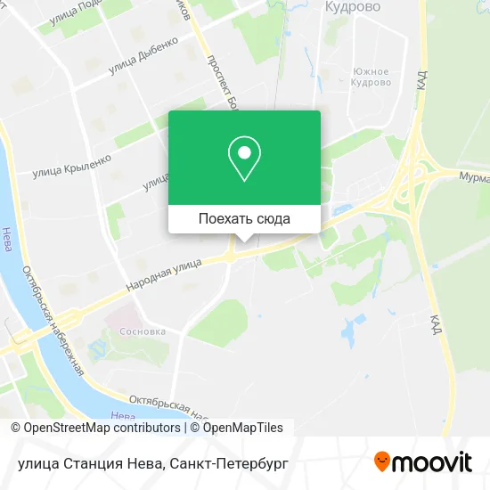 Карта улица Станция Нева
