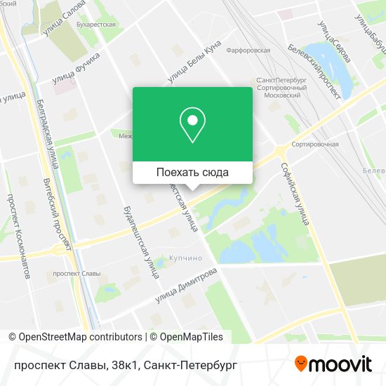 Карта проспект Славы, 38к1