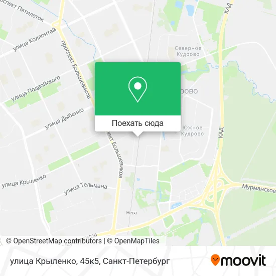 Карта улица Крыленко, 45к5