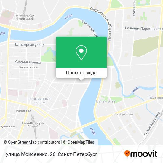 Карта улица Моисеенко, 26