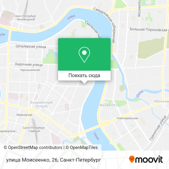 Карта улица Моисеенко, 26