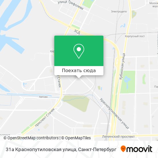 Карта 31а Краснопутиловская улица