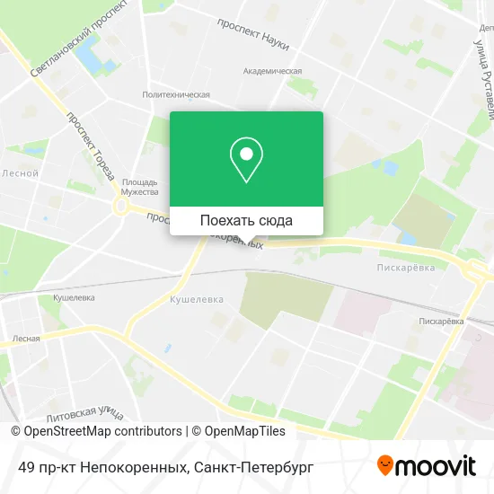 Карта 49 пр-кт Непокоренных