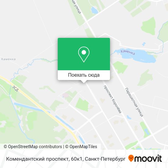 Карта Комендантский проспект, 60к1