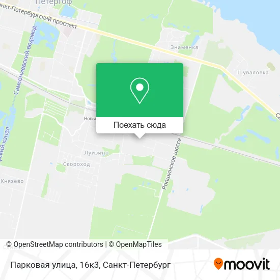 Карта Парковая улица, 16к3