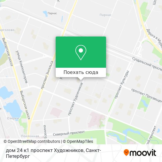 Карта дом 24 к1 проспект Художников