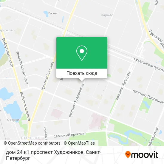 Карта дом 24 к1 проспект Художников