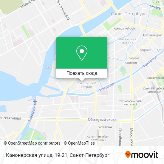 Карта Канонерская улица, 19-21