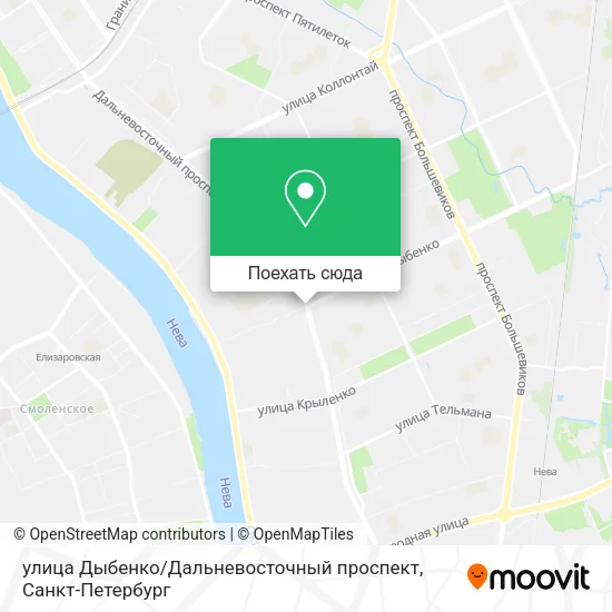 Карта улица Дыбенко / Дальневосточный проспект