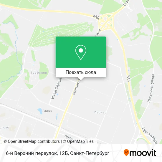 Карта 6-й Верхний переулок, 12Б