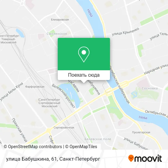 Карта улица Бабушкина, 61