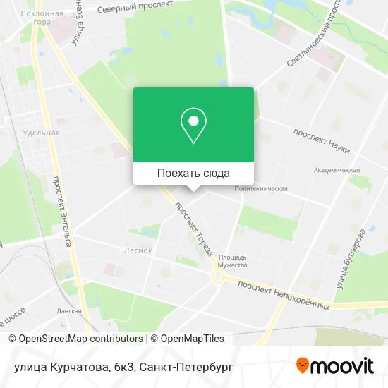 Карта улица Курчатова, 6к3