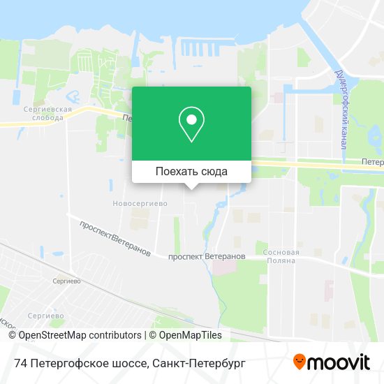 Карта 74 Петергофское шоссе