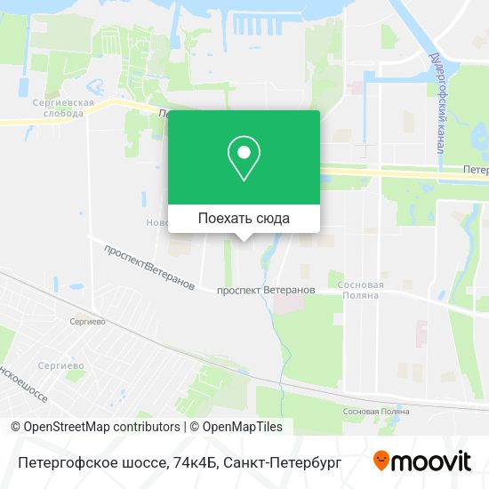 Карта Петергофское шоссе, 74к4Б