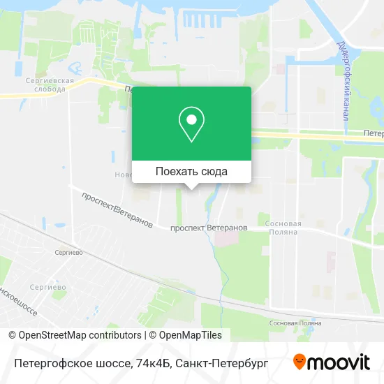 Карта Петергофское шоссе, 74к4Б