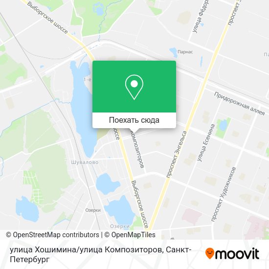Карта улица Хошимина / улица Композиторов