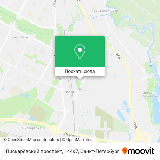 Карта Пискарёвский проспект, 144к7