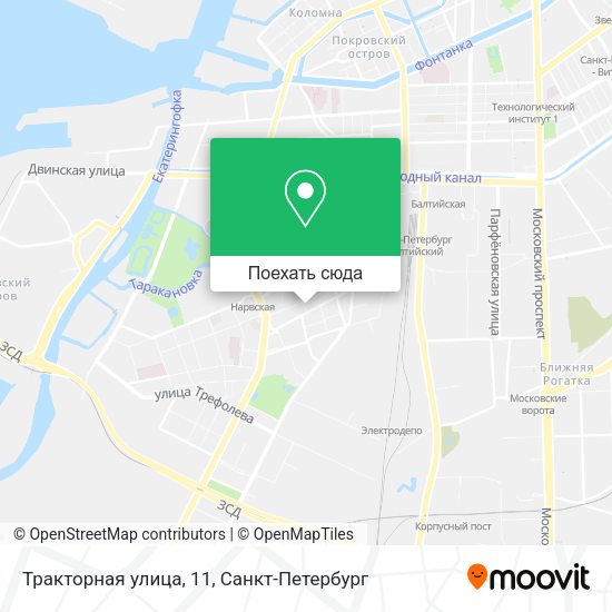 Карта Тракторная улица, 11