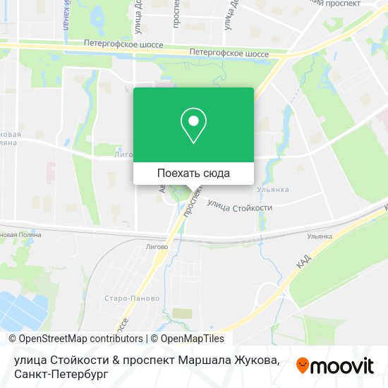 Карта улица Стойкости & проспект Маршала Жукова