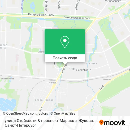 Карта улица Стойкости & проспект Маршала Жукова