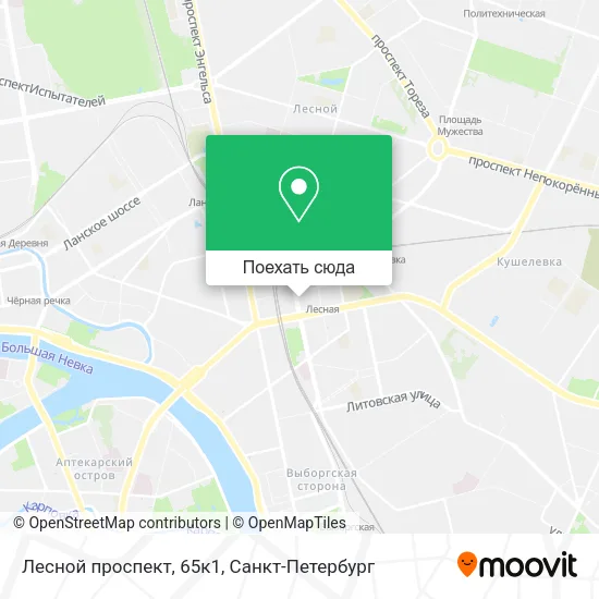 Карта Лесной проспект, 65к1