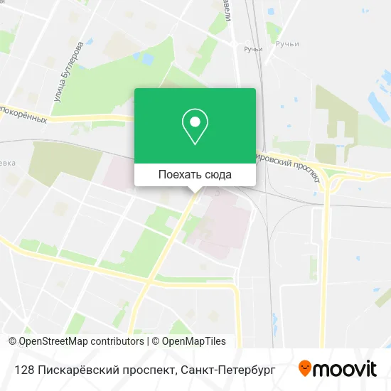 Карта 128 Пискарёвский проспект