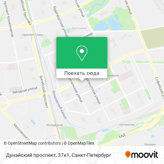 Карта Дунайский проспект, 37к1