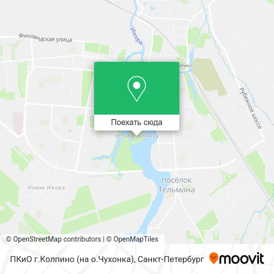 Карта ПКиО г.Колпино (на о.Чухонка)