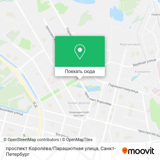 Карта проспект Королёва / Парашютная улица