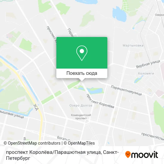Карта проспект Королёва / Парашютная улица