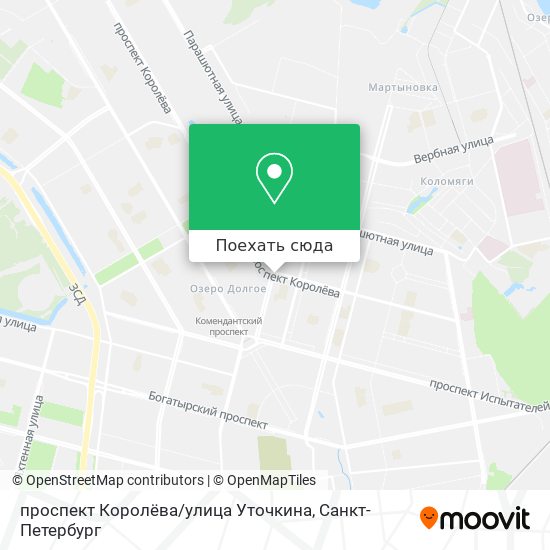 Проспект королева карта спб