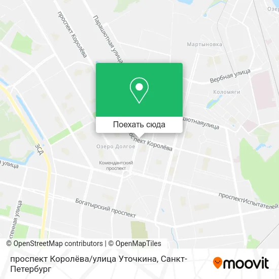 Карта проспект Королёва / улица Уточкина
