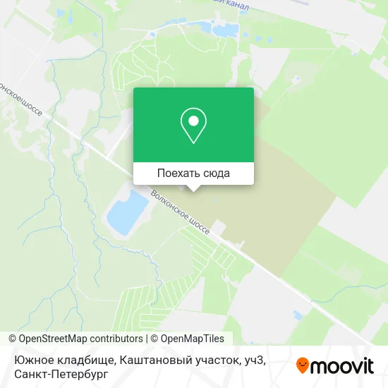 Карта Южное кладбище, Каштановый участок, уч3