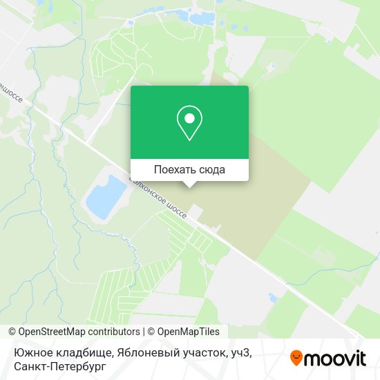Карта Южное кладбище, Яблоневый участок, уч3
