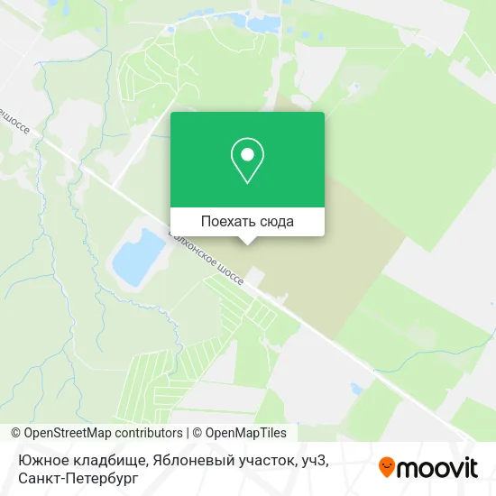 Карта Южное кладбище, Яблоневый участок, уч3