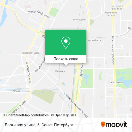 Карта Броневая улица, 6