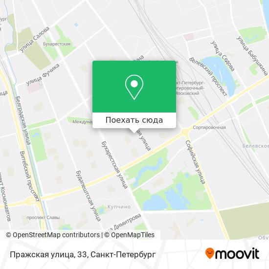 Карта Пражская улица, 33