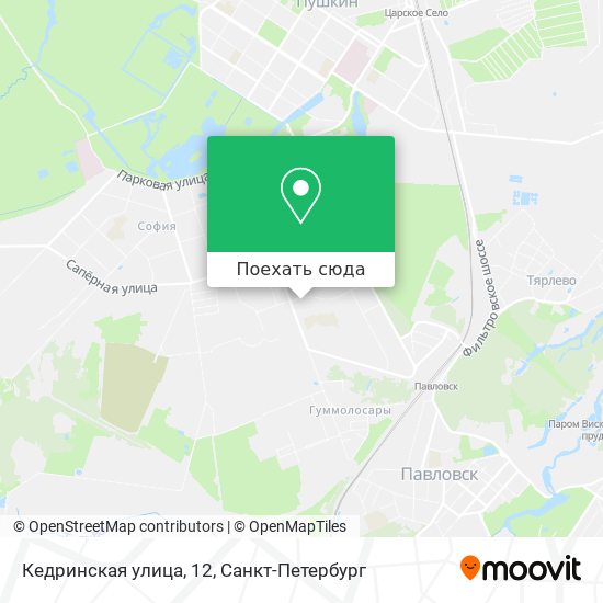 Карта Кедринская улица, 12