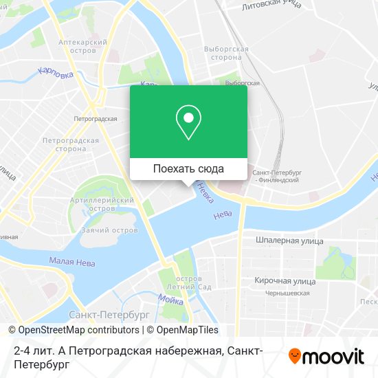 Карта 2-4 лит. А Петроградская набережная