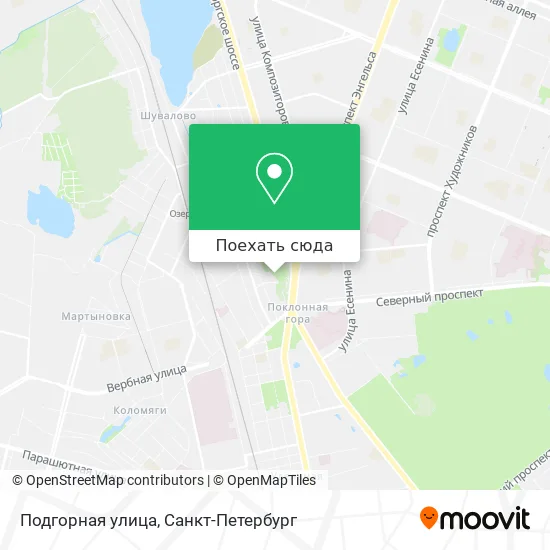 Карта Подгорная улица