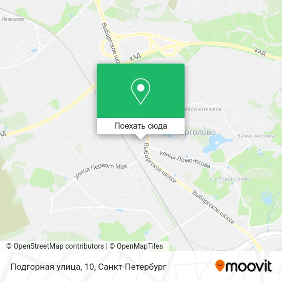 Карта Подгорная улица, 10