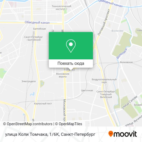 Карта улица Коли Томчака, 1/6К