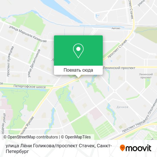 Карта улица Лёни Голикова / проспект Стачек