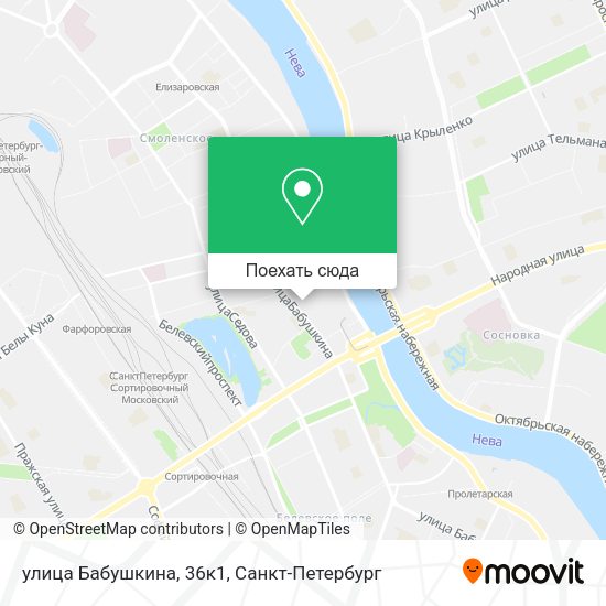 Карта улица Бабушкина, 36к1